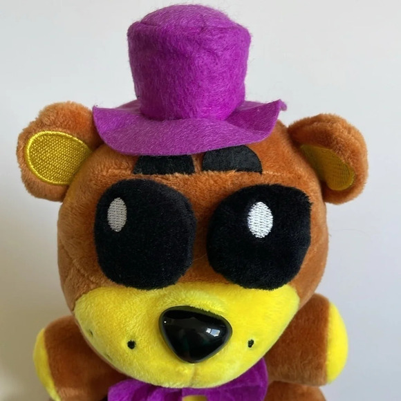 Five Nights at Freddys Golden Freddy Stuffed Bear Animal Stuffy Bowtie Tophat - Picture 5 of 7